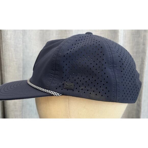 Melin Coronado Hydro Hat Anchored In Quality Navy Blue Open Sea Adjust Snapback - Picture 8 of 16